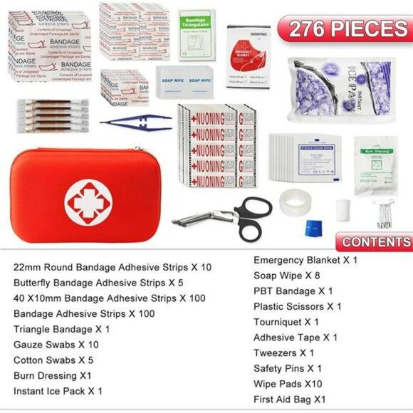 276PCS First Aid Kit Home Car Camping Hiking Emergency Supplies Small Compact - Picture 2 of 8
